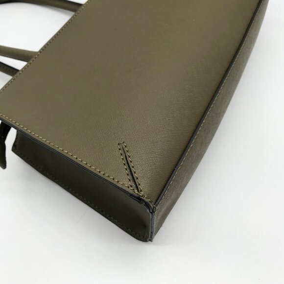 Guess Olive Green Faux Leather Satchel Bag - Picture 9 of 10